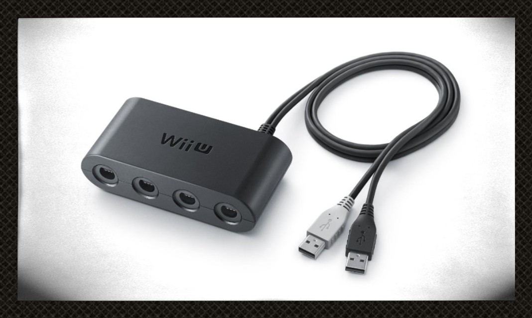 Este es el adaptador oficial de controles de GameCube para el Wii U.