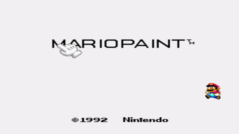 Presentación inicial de Mario Paint