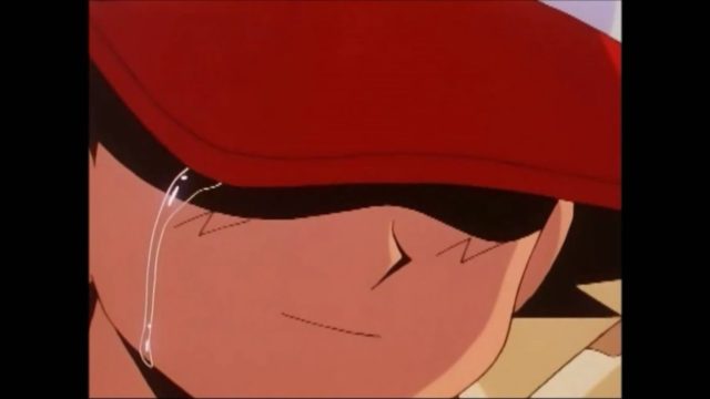 Pokémon Ash sad