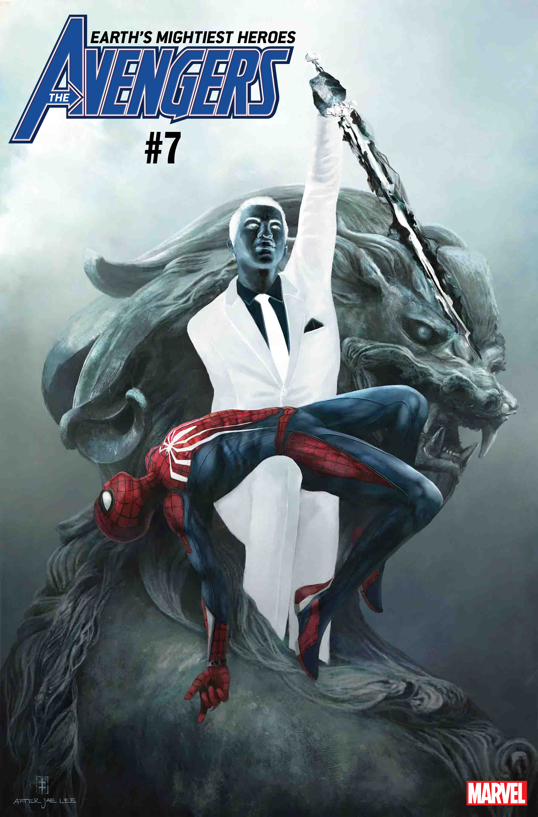 AVENGERS #7 -marvel’s spider-man cover